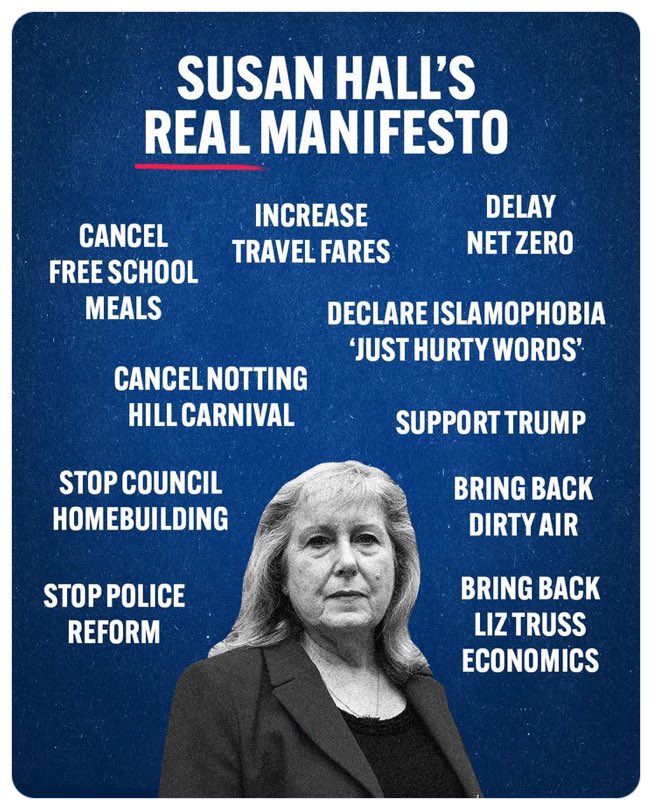 Oh, my goodness, what's wrong with people? There's is no way on this planet that #SusanHall should be any where near a position of power. Yet apathy to voting could mean that could becomes the reality London wakes up to tomorrow! #GTTOnow #VoteTactically #StopToryLiars