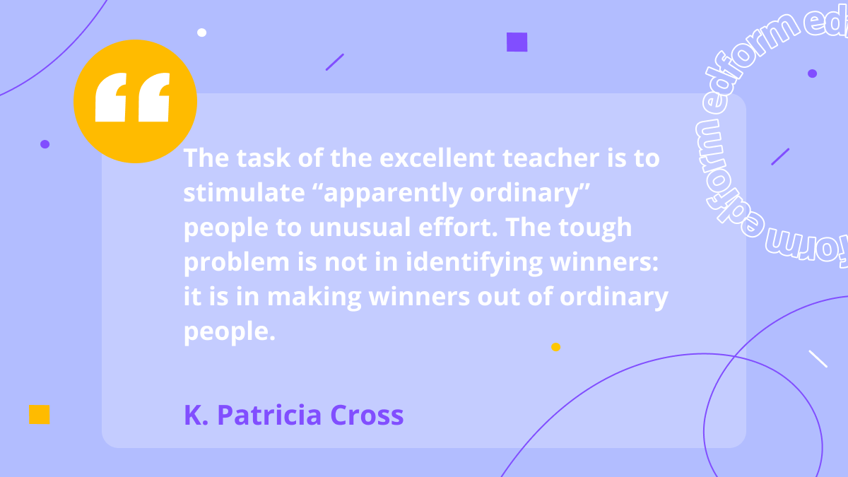 edform_com's tweet photo. 💯The impossible made possible. Teachers know what that means.
#k12 #teacherstudent #TEACHers #motivationalquote #patriciacross https://t.co/08rBilRlTz