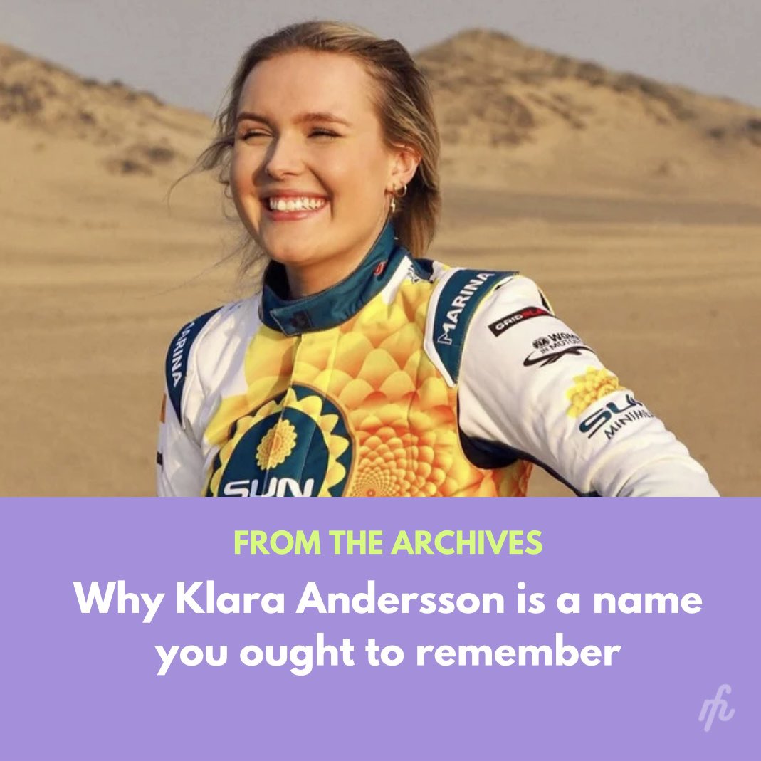 @FIAWorldRX’s first female podium-sitter. @ExtremeELive race winner. Meet @klara_rx ☀️ Back in 2022, we spoke to then-rookie Klara about her love of pressure and future in electric racing ⚡💥 Full interview in the link below 🔗 bit.ly/4df3Cbd #WomenInMotorsport