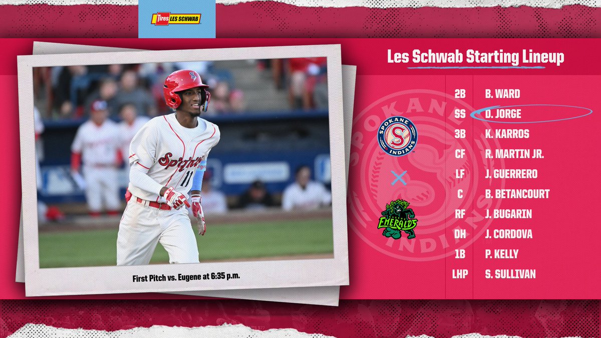 The battle for the top spot in the Northwest League continues tonight at 6:35 p.m. Don't miss it! #GoSpo