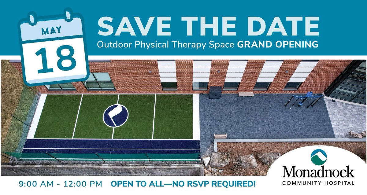 Our new outdoor PT space is here & we're celebrating! 
Join MCH's FREE grand opening on 5/18 (9am-noon) at Bond Wellness Center! ‍Raffles, food, activities & a FREE sports equipment swap!  
#MCH #RehabilitationServices #PhysicalTherapy #OutdoorSpace #GrandOpening #RibbonCutting