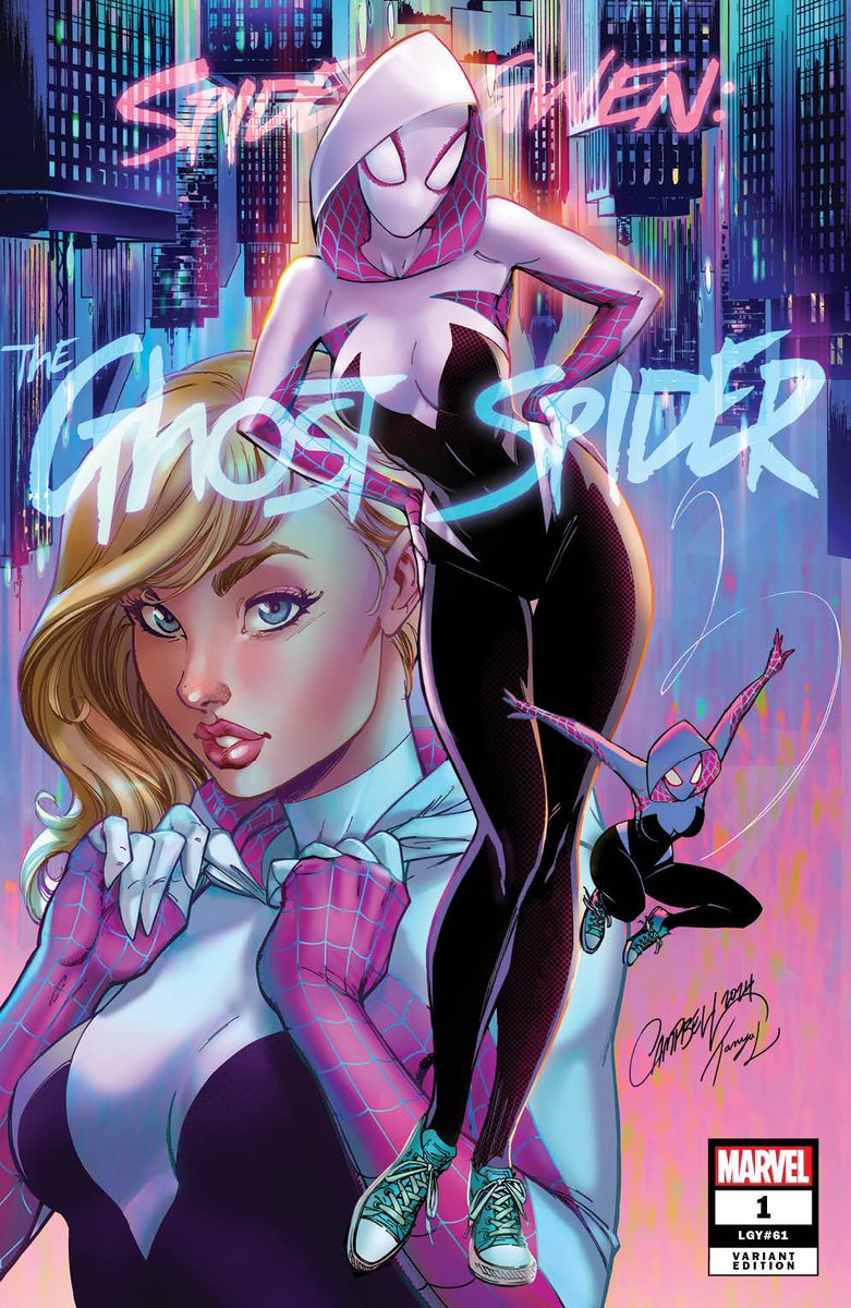 🩷👻🕷️ I’m excited to reveal my brand NEW cover for #SpiderGwen: The GHOST_SPIDER # 1 featuring colors by @TanyaLehoux On sale EXCLUSIVELY at jscottcampbell.com THIS Saturday morning, May 4th at 9:00 am PST! Available in both standard & virgin editions!