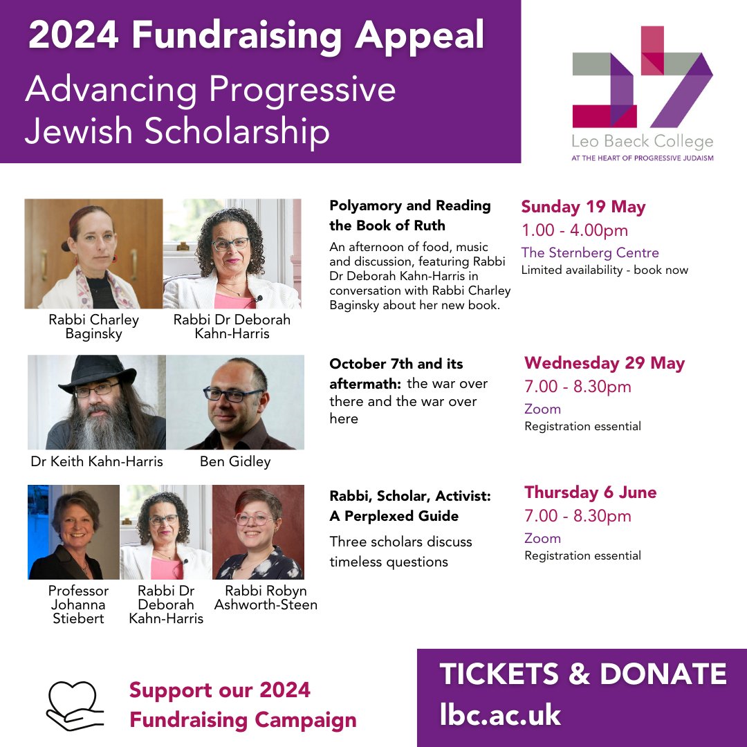 Help us raise funds to provide the support that our students and faculty need to continue to flourish, intellectually and spiritually, and to develop our world-class library. Book tickets and donate to our 2024 appeal: lbc.ac.uk/2024-fundraisi… @LiberalJudaism @ReformMovement