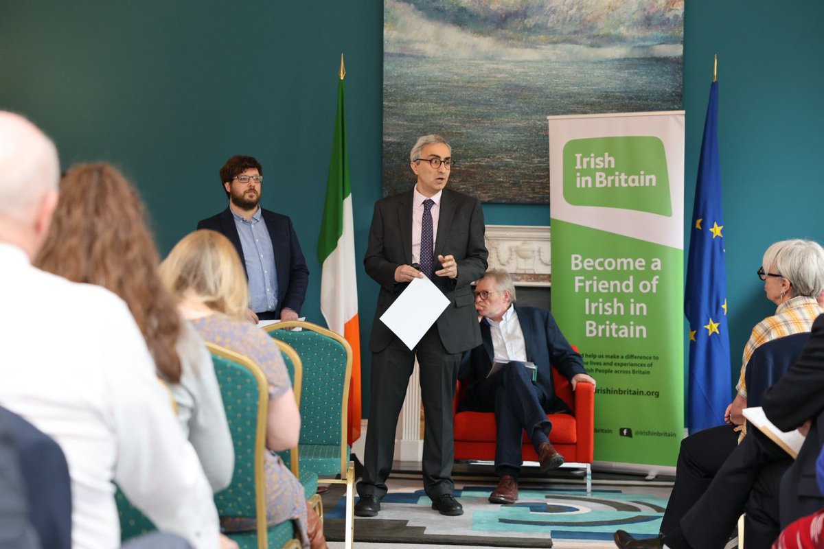 The Embassy hosted @irishinbritain today as they launched the final report of their 2021 Census Analysis project 📊 The report tells the story of the significant Irish community here, enabling organisations across the country to plan their services, supports & activities ☘️