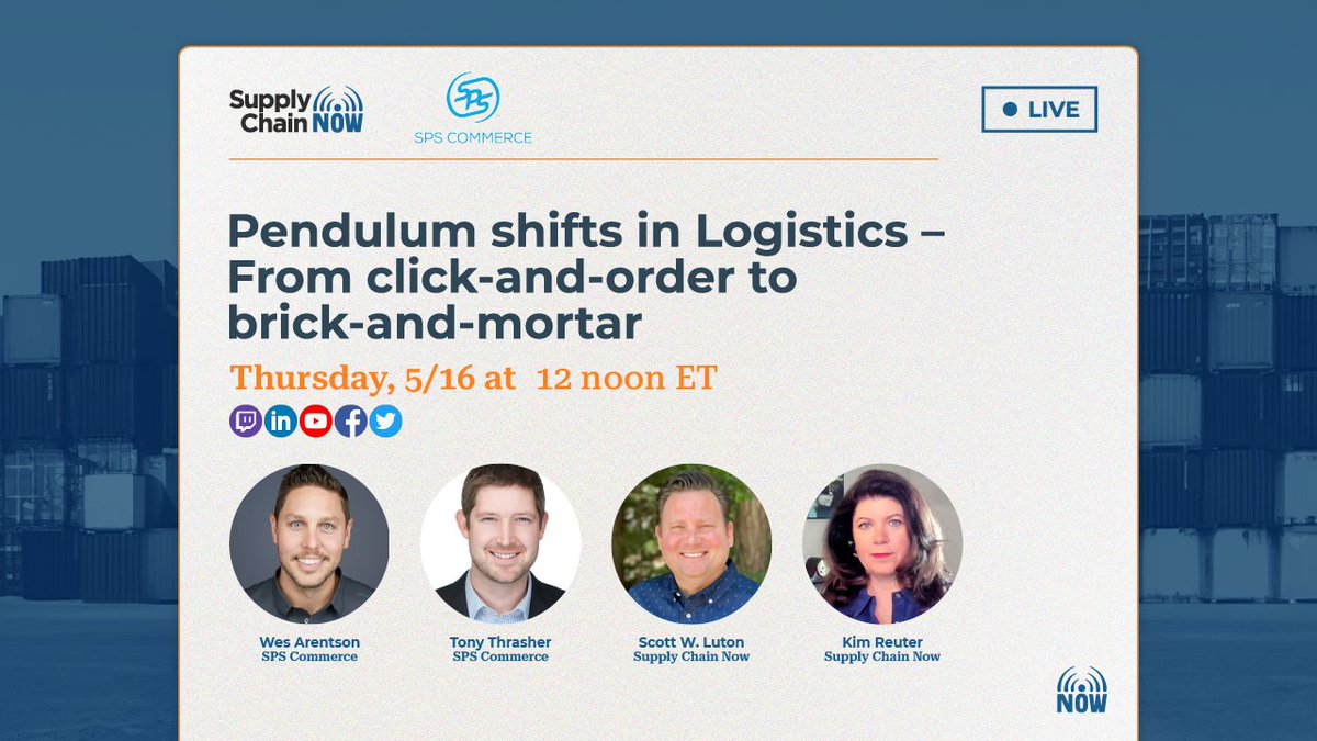 🎥 Exciting livestream alert! Join hosts @ScottWLuton & Kim Reuter with speakers Tony Thrasher & Wes Arentson from @SPS_Commerce as they dive deep into #eCommercetrends. Don't miss out on expert insights - register now: bit.ly/4a2M9jB