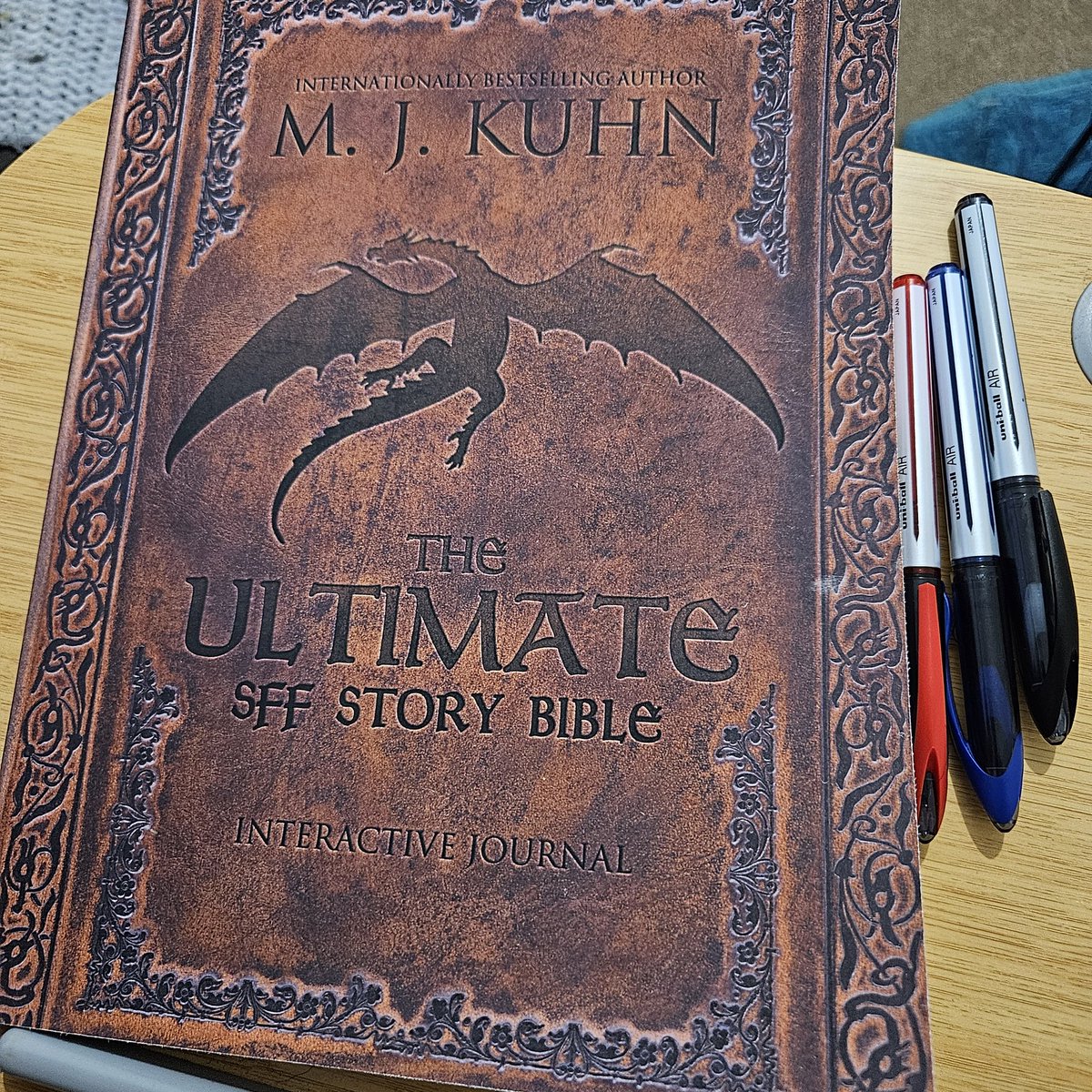 My pens are ready and my brain is on full throttle! I'm very excited to get stuck into this! @mjkuhnbooks has made something amazing here 🐉