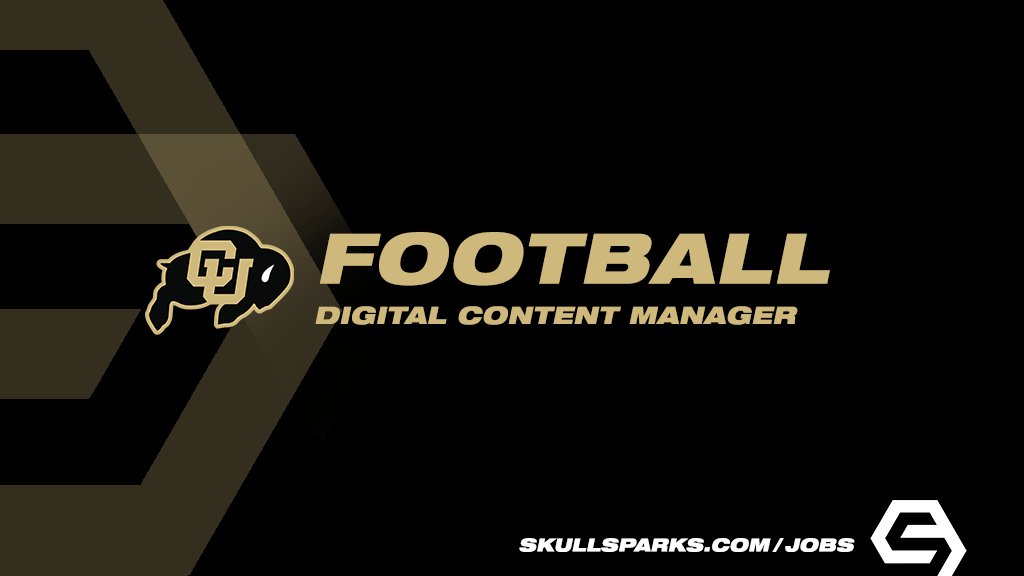 SkullSparks (@skullsparks) on Twitter photo New opportunity with <a href="/CUBuffsFootball/">Colorado Buffaloes Football</a>
Digital Content Manager
Boulder, Colorado
tinyurl.com/yt9tz2dc
SkullSparks.com/jobs New opportunity with <a href="/CUBuffsFootball/">Colorado Buffaloes Football</a>
Digital Content Manager
Boulder, Colorado
tinyurl.com/yt9tz2dc
SkullSparks.com/jobs