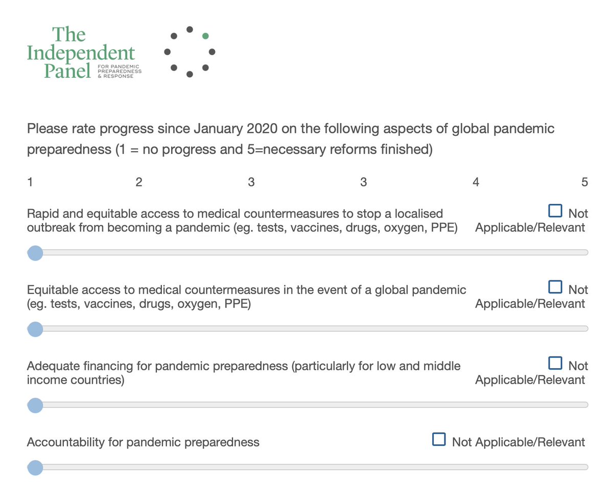 CSOs - @TheIndPanel wants to hear your views on the state of PPPR reforms. 💉 Equitable access? 💵 Sustainable finance? 🧬 State-of-the-art surveillance? What's happened? What needs to happen next? Your views will inform our next report. 👉 bit.ly/IndPanelSurvey