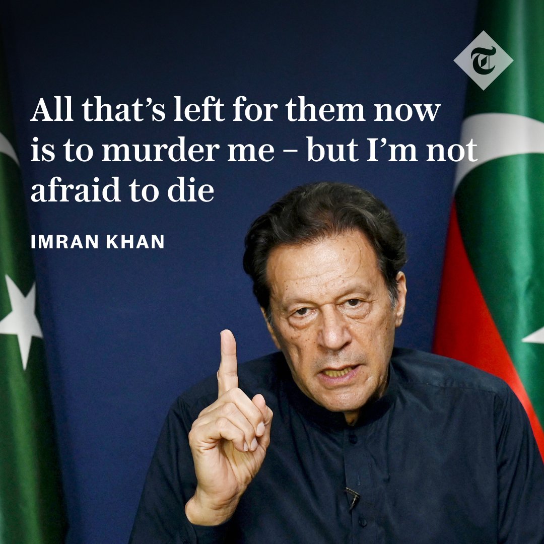 'I'm not afraid to die' 💙 The Greatest Leader of Pakistan's History.