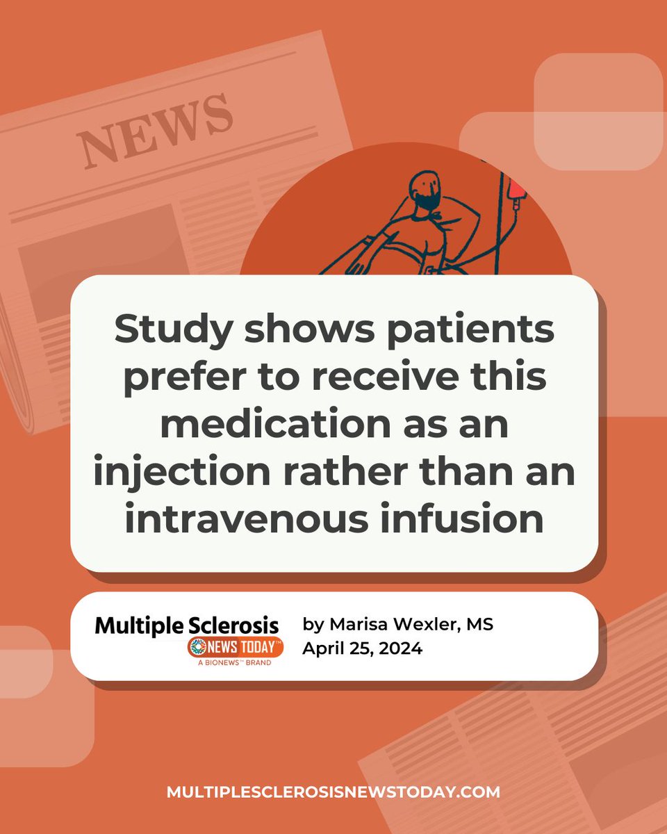New findings show the subcutaneous form of this antibody-based medication is “a widely accepted and preferred alternative” to its intravenous version. bit.ly/3UdnR0k 

#MS #MultipleSclerosis #MSResearch #MSNews #MSTreatment