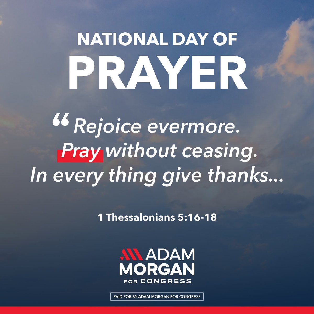 Pray without ceasing. #NationalDayOfPrayer