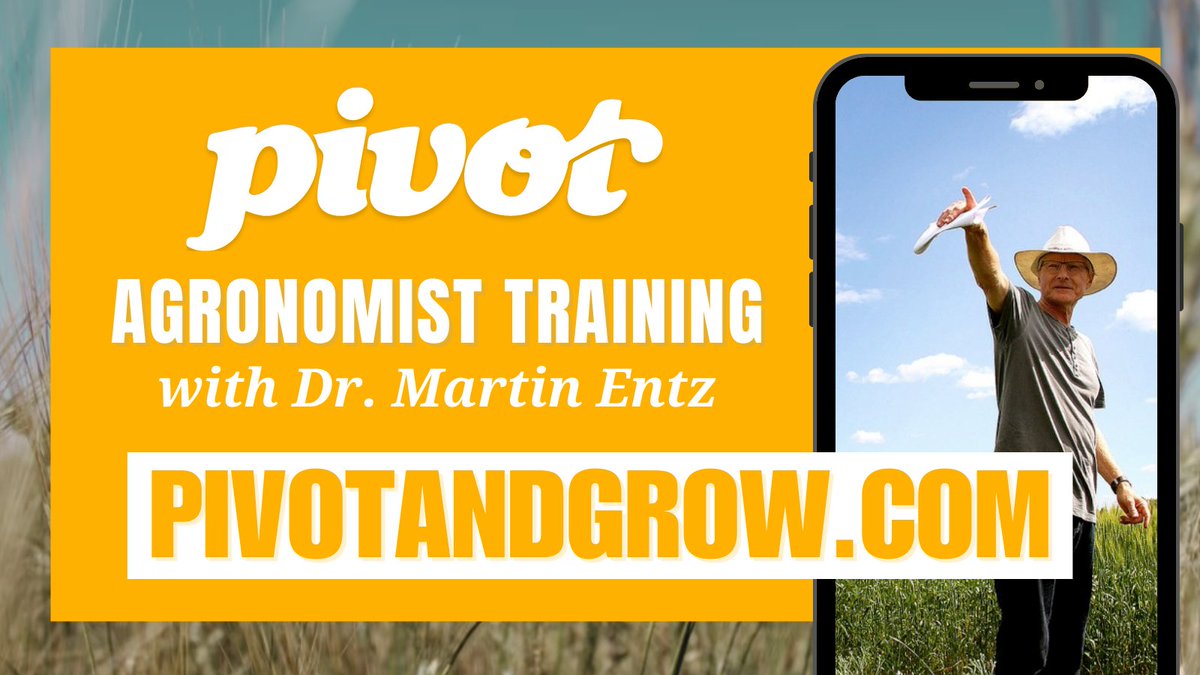 Looking to improve your organic knowledge, or build a understanding of organic crop systems. Then check out the Organic Agronomist Training, an initiative developed and delivered by organic scientist Dr. Martin Entz, PhD pivotandgrow.com/resources/grai…