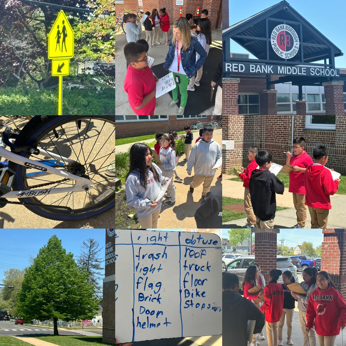 4thgrHermanFun's tweet image. Looking around our 4th grade classroom here at @rbmsROCKETS and outside of our building - we became “ANGLE HUNTERS” - it’s amazing how many acute, obtuse and right angles there are ALL around us!!  @4thgrHermanFun &amp;amp; @ckessler04 were having fun searching too!