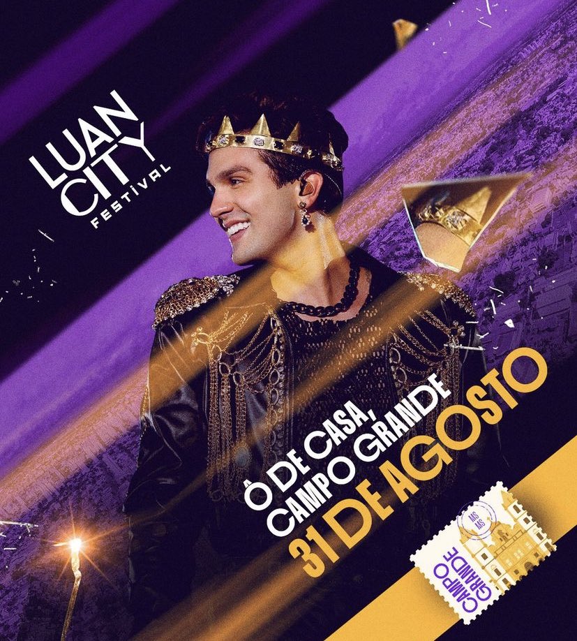 🚨 Em menos de 2 horas de venda, ingressos para o Luan City Festival Campo Grande, de Luan Santana, chegam ao 7º lote! 

Os valores variam entre R$ 138 e R$ 918,85. A alta procura por ingressos está gerando fila virtual no site q2ingressos. Corra e garanta já o seu!