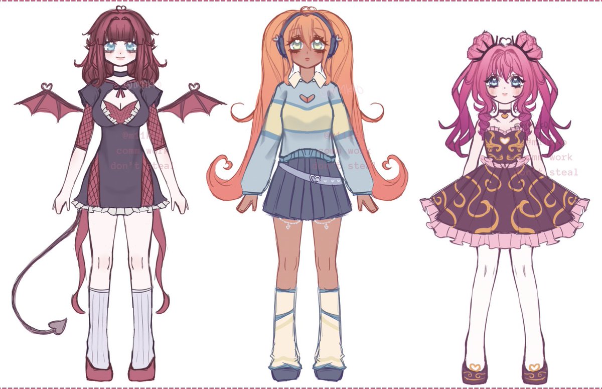 - 🌸3 Adoptables! o(≧v≦)o🌸 -

- designs are 65USD each! ( Commercial uses included! ) -

- Please dm if interested! - First come first serve! - No refunds! -

#adoptable #oc #vtuber