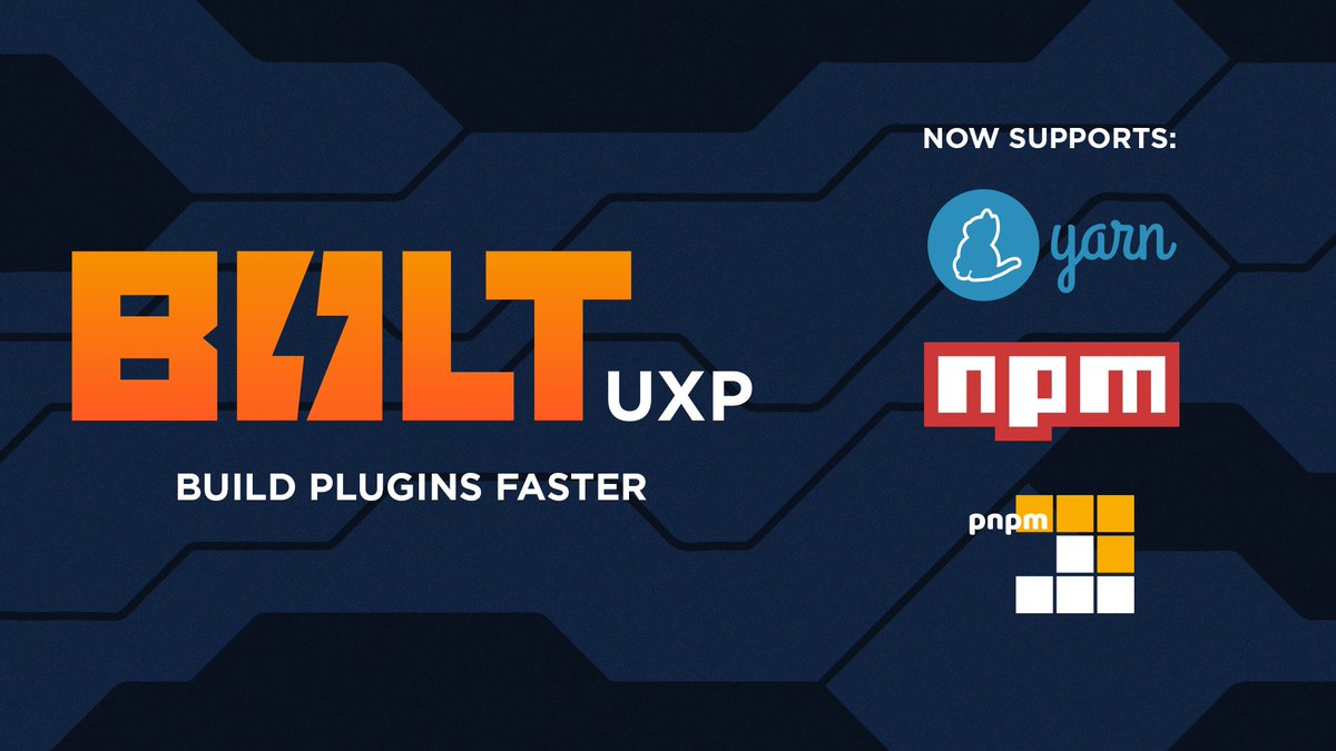 Bolt UXP now supports NPM, Yarn, and PNPM package managers for starting up your new Adobe UXP Plugin!

Big thanks to @supasupply for the help!

#opensourcesoftware

Get started with Bolt UXP today:

hyperbrew.co/resources/bolt…

#hyperbrew #aescripts #boltuxp #uxp #react #vue #svelte