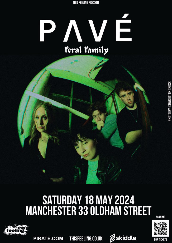 We are THRILLED to share that @FERALFAMILYUK will be joining us as support for our Manchester headline show May 18th at @33_oldhamstreet 🔥 There are currently less than 30 TICKETS LEFT 🔗 thisfeeling.co.uk/pave/ Who we seeing there? 🖤