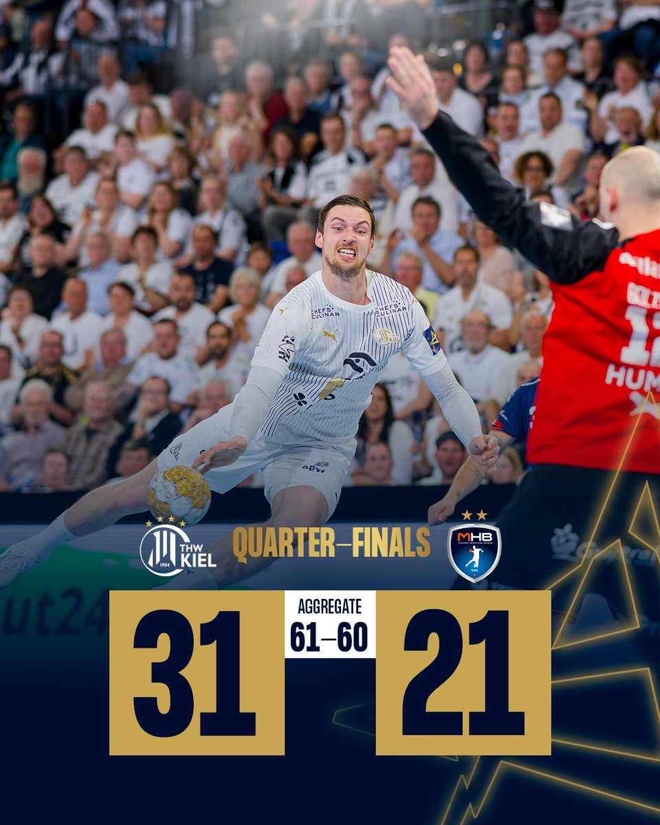 THW Kiel made the impossible 😱 comeback 9 goals difference and they will be in the EHF FINAL4😮 #ehfcl #clm #DareToRise #handball