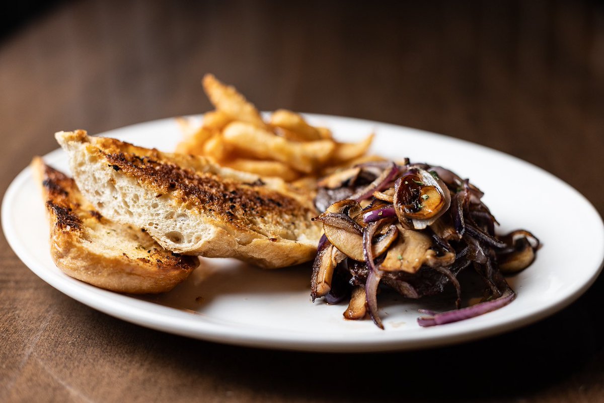 Our Steak Sandwich is TO DIE FOR 💀🔥

6oz steak cooked to your desired liking. Served with garlic toast and fries. Upgrade to add sauteed onions and mushrooms. Oh and best part is, IT’S HALF OFF TODAY! Bonus: We’ve got half off of wine today too!

#yyc #calgary #albertabeef