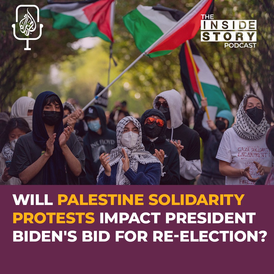 Standoffs between police and Palestine solidarity protesters on US college campuses are intensifying. 

How will the protests affect President Joe Biden's bid for a second term?

🎙 #InsideStory, @Dr_NMCarter, @RamiKhouri and @imjamesdavis discuss: aj.audio/TISP-797