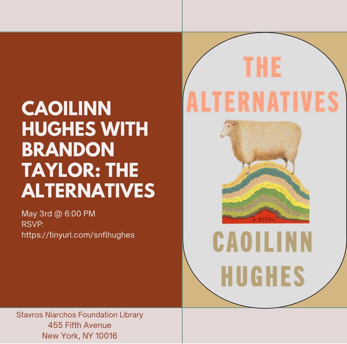 Tomorrow (Fri May 2) at 6pm, am launching The Alternatives with Brandon Taylor at @NYPLSNFL 🫠 Rsvp here: showclix.com/event/thealter…