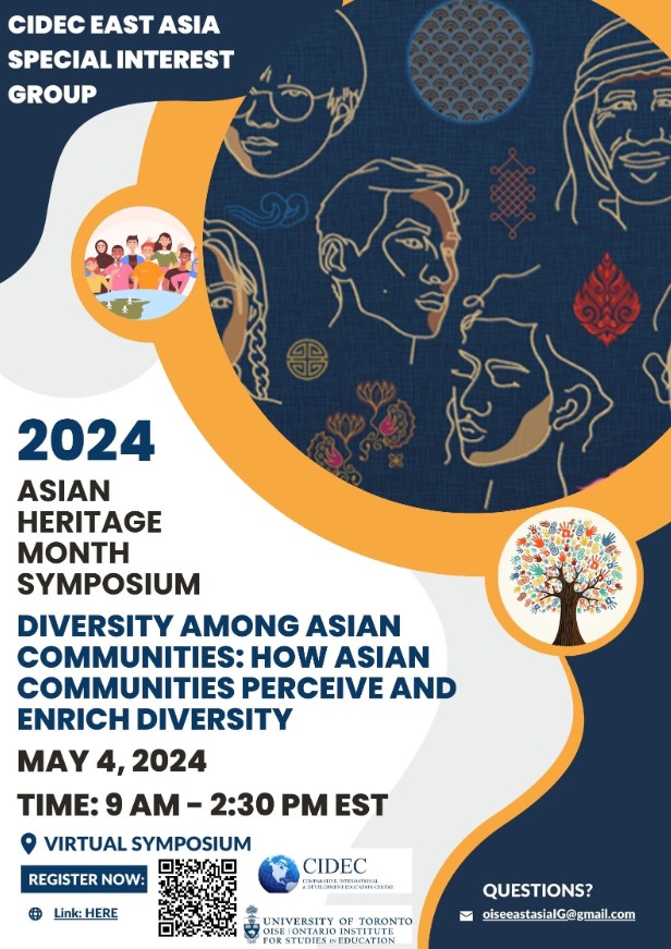 #AsianCanadianStudies In celebration of #AsianHeritageMonth, join the Practitioner Panel for @OISEUofT's Asian Heritage Month Symposium on May 4 with @ThisIsHKim, Director of the @EastAsianLib @uoftlibraries! 

May 4, 2024 | 9 AM - 2:30 PM (virtual)

RSVP: utoronto.zoom.us/meeting/regist…