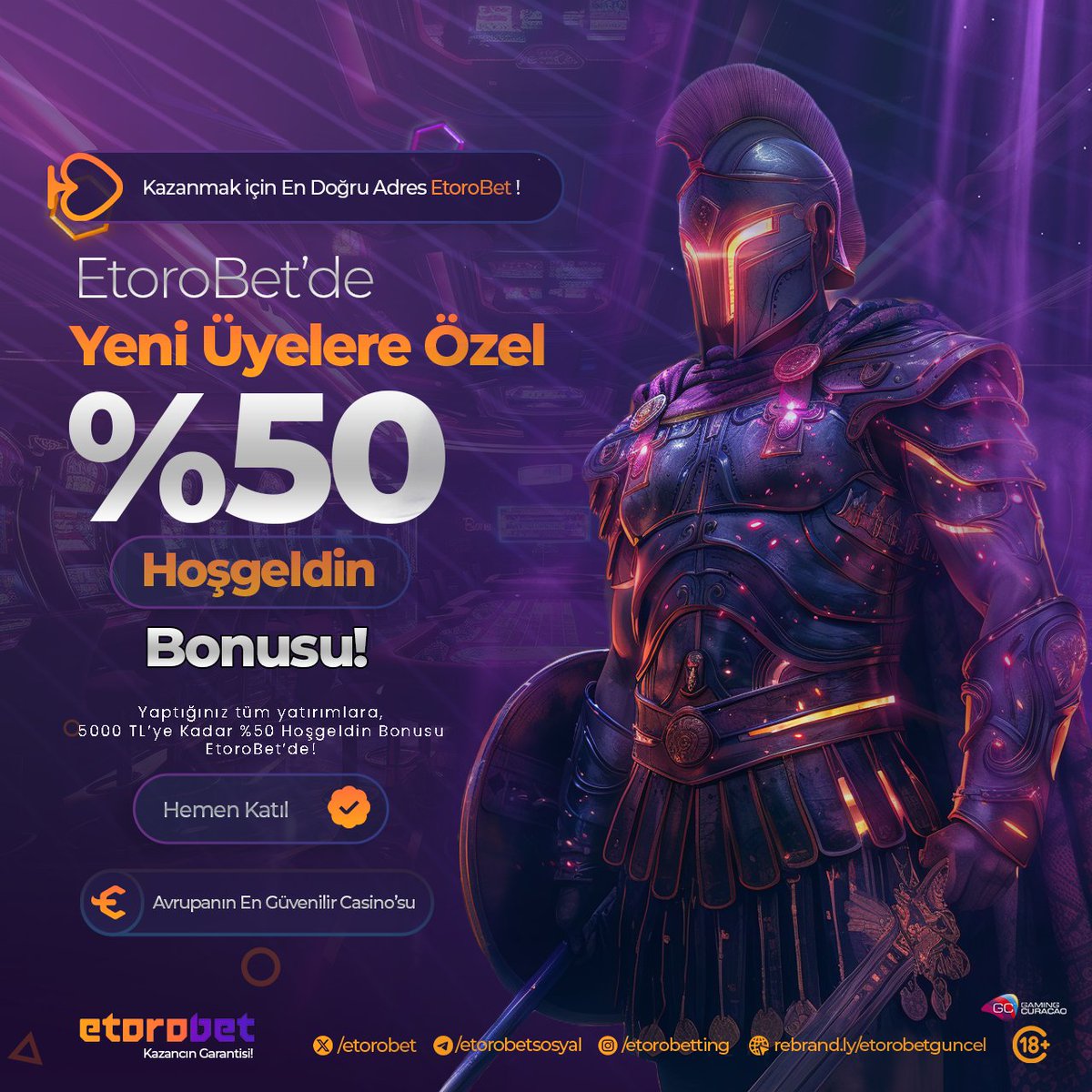 🎰 EtoroBet'de İlk Yatırımına Özel %50 Hoşgeldin Bonusu ! 💵Lucky Box'dan Ücretsiz Ödülünü Almayı Unutma! 🌎Günlük 5.000.000 ₺ Çekim İmkanı! ✅HEMEN OYNA : rebrand.ly/etorobetguncel