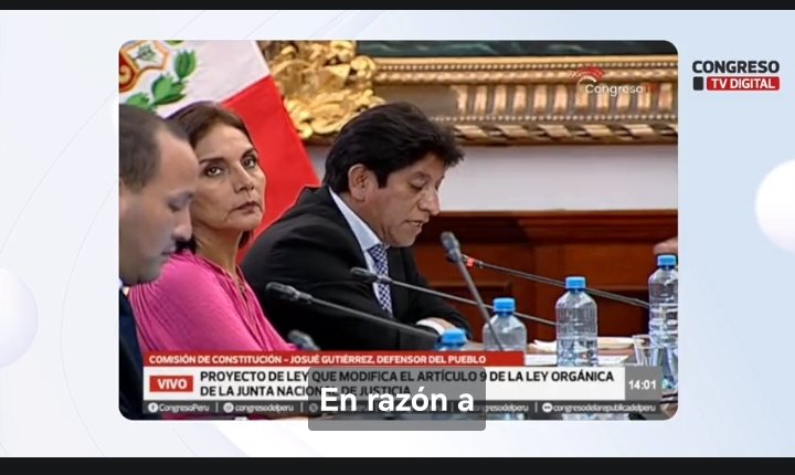 #CrisisPolítica | El operador del fujicerronismo Josué Gutiérrez ya está en la sesión de Constitución, que preside Moyano, y sustenta su proyecto para rellenar la JNJ con las personas menos calificadas del concurso del 2019.

Están haciendo su faenón.