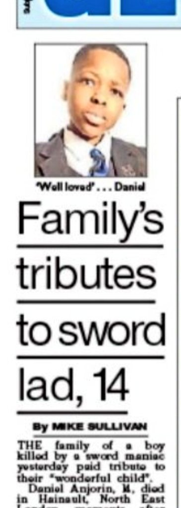 Sword Lad. Fucking SWORD LAD? YOU UTTER UTTER CUNTS.

His. Name. Was. Daniel. 

Show him some respect you absolute despicable rag

#boycottthesun #dontbuythesun