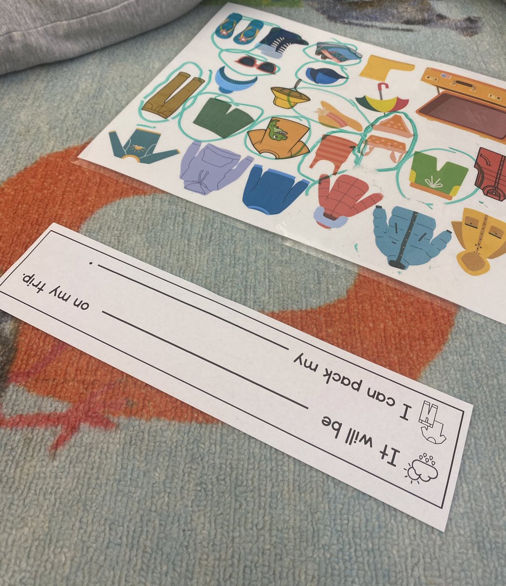 ESLwithMissA's tweet photo. After learning weather and clothing words, kindergartners boarded some flights, read the weather and practiced sharing what they would need to pack for their trip! The best part was visiting countries that our #ELLs come from! 🩵✈️🌎🧳 #bfrocks #lesltps https://t.co/AZwGjLYQaS