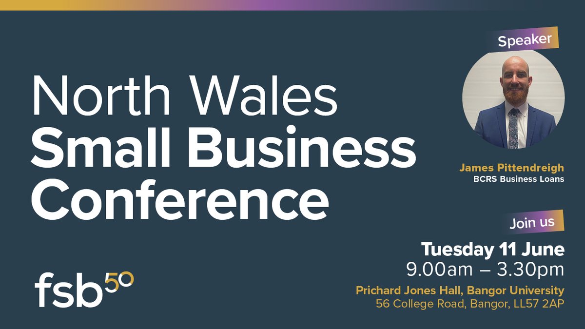 🎙️ #FSBNWCONF24-SPEAKER PROFILE 🎙️ ⭐ James Pittendreigh, BCRS Business Loans 🗨️ BCRS - Investment Fund For Wales James will speak about BCRS, its operations & detailing #InvestmentFundForWales funding 📅 Tues 11 June | 🕘 9am-3.30pm | 🗺️ @BangorUni 🔗 go.fsb.org.uk/3vutI9m