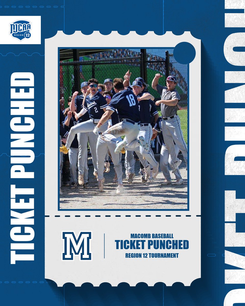 Macomb Athletics (@macombmonarchs) on Twitter photo ποΈπ
For the first time since 2018, <a href="/MacombBaseball/">Macomb Baseball</a> is <a href="/NJCAARegion12/">NJCAA Region 12</a> Tournament bound! The Monarchs, now 24-14 overall and 17-5 in the MCCAA East, punched their postseason ticket with a 16-5 victory over SC4!
Congrats, Monarchs!! π₯³
#GoMonarchs #NJCAABaseball ποΈπ
For the first time since 2018, <a href="/MacombBaseball/">Macomb Baseball</a> is <a href="/NJCAARegion12/">NJCAA Region 12</a> Tournament bound! The Monarchs, now 24-14 overall and 17-5 in the MCCAA East, punched their postseason ticket with a 16-5 victory over SC4!
Congrats, Monarchs!! π₯³
#GoMonarchs #NJCAABaseball
