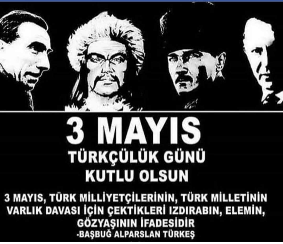 TAŞ KIRILIR.TUNC ERİR.AMA TÜRKLÜK EBEDİDİR. M.Kemal Atatürk 

3 Mayıs Türkçülük günü kutlu olsun.
🇹🇷🇹🇷🇹🇷