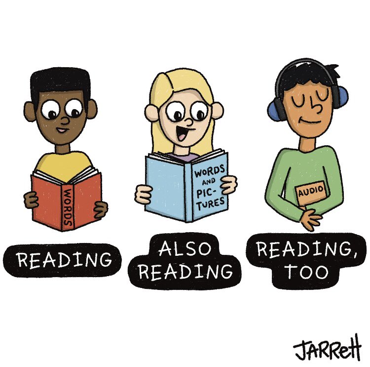 Reading takes many forms! @Jarrett_Lerner