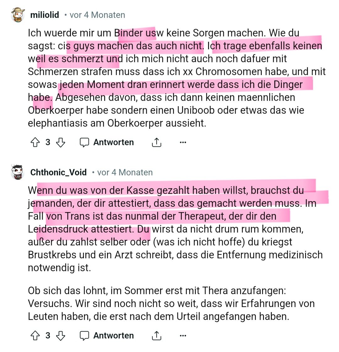 Hass auf den weiblichen Körper. 

Was hat das mit 'Mann sein' zu tun?

#NurZwei #FrauenSagenNein zum #Selbstbestimmungesgesetz 

#FrauenNichtTERFs 

#GenderistenZuhören 

▶️reddit.com/r/germantrans/…