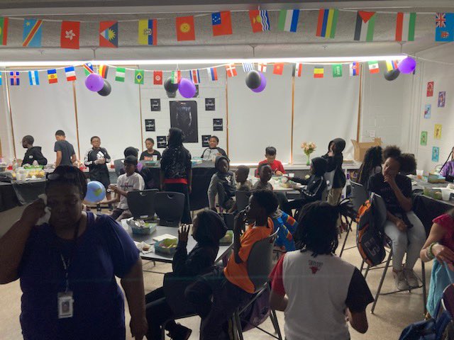 Shout out to Ms. Haumont and her class hosting a wonderful Multicultural Day event today! Students ate, danced, and celebrated each other🖤💜🖤#PanthersLEAD <a href="/JCPSKY/">JCPS</a> <a href="/JCPSDEP1/">JCPS Diversity, Equity, and Poverty Department</a>