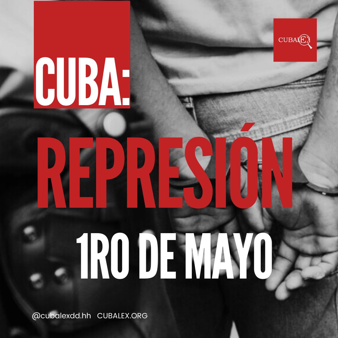 1/ En los días previos y durante el 1ro de mayo, se vivieron jornadas de #represión en #Cuba marcadas por operativos de vigilancia, cortes de internet, citaciones y detenciones arbitrarias, interrogatorios y amenazas, para impedir que activistas y periodistas salieran a la calle.