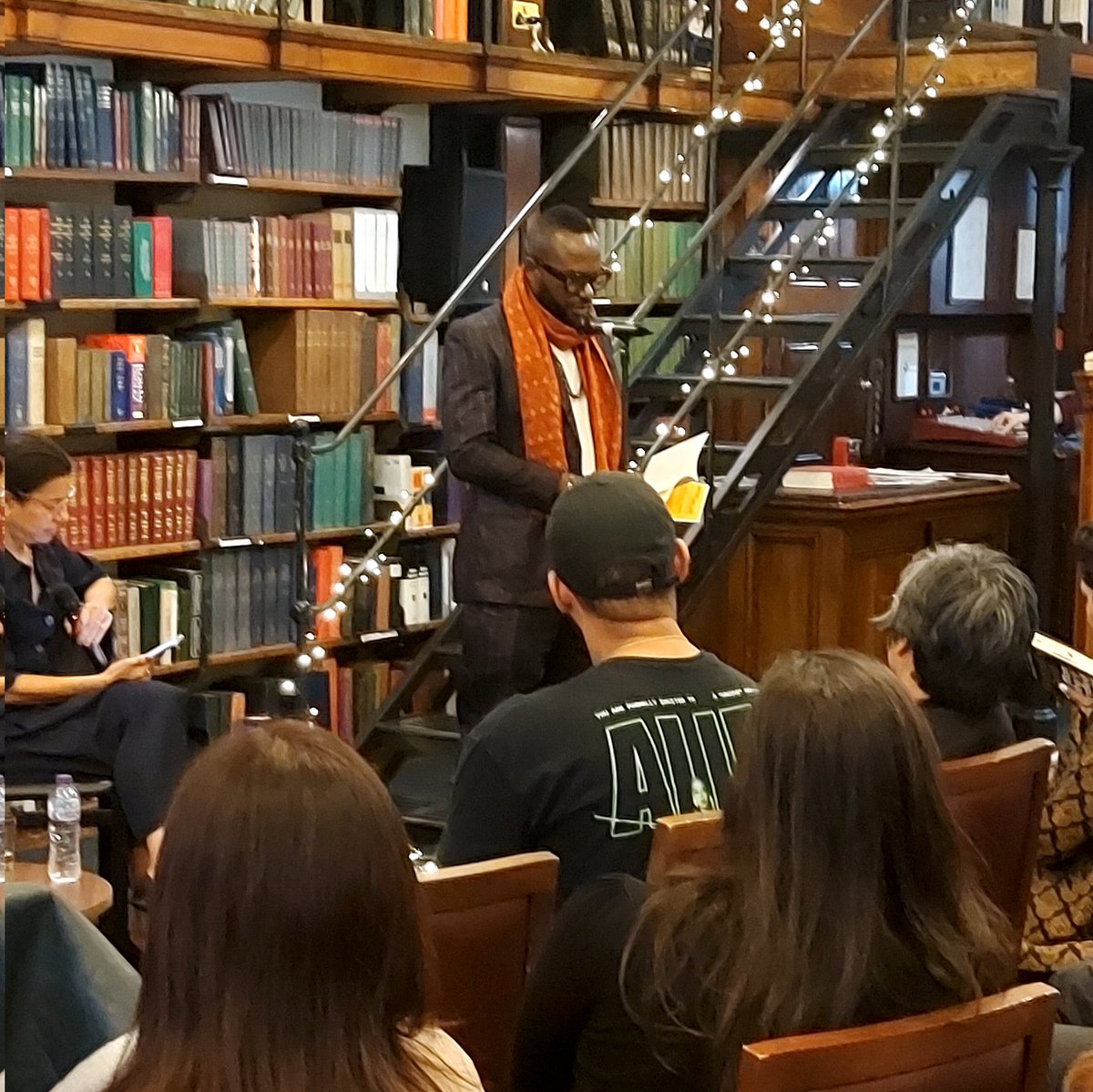 Poetry represented at @jhalakprize readings @TheLondonLib with the wonderful @jallenpaisant reading from his shortlisted collection 'Self-Portrait as Othello'.