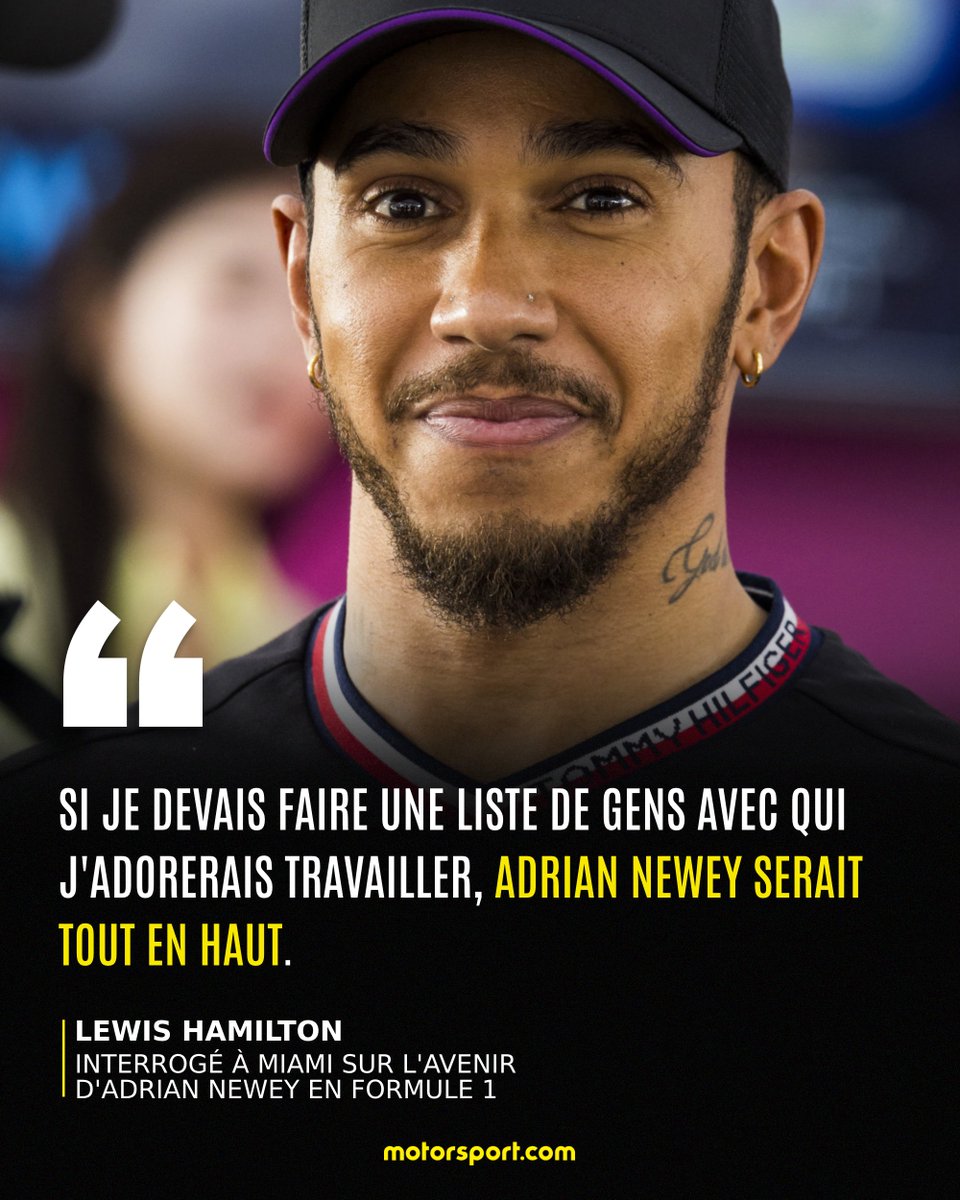 🗣️ Lewis Hamilton rêve (forcément) de voir Adrian Newey l'accompagner chez Ferrari Ses propos complets 🔗 fr.motorsport.com/f1/news/hamilt… #F1 #MiamiGP