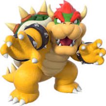 Fat as shit
Smells like shit
Steals princesses
Is faster than me in Mario kart
Breathes fire that burns when you touch it
His son pretended to be me
Is spiky
Lives in an evil castle
Kidnaps toad
Is a villain
Is a turtle
I hate the color green