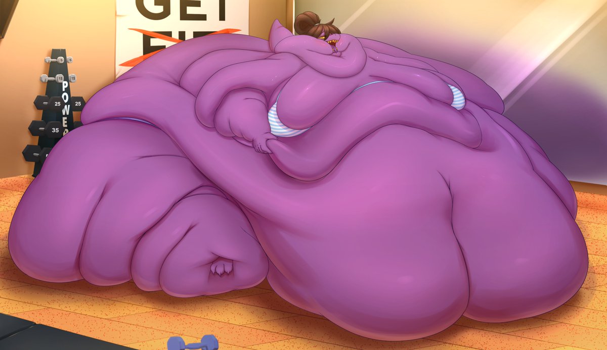 Susie Deltarune trying to work out but ended up just being a blob lol