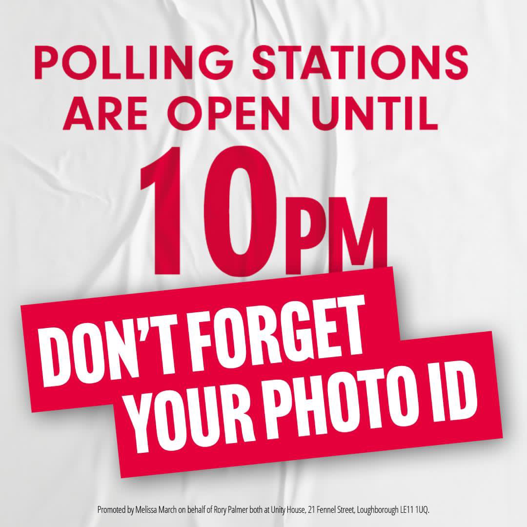 LESS THAN TWO HOURS TO VOTE A clear choice: More Conservative chaos or Serious leadership, real change and safer streets with Rory PALMER #RoryOrTheTory #VoteLabour