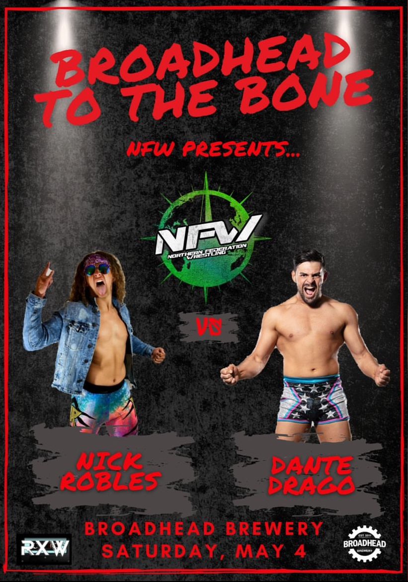 Me vs @dante_drago this Saturday at @RemixWrestling brought to you by @NFW2021…
