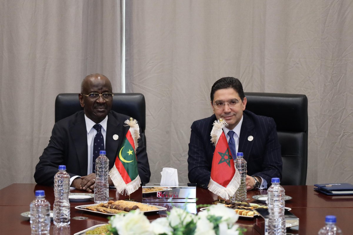 On the sidelines of the meeting of the Council of Foreign Ministers preparatory for the 15th Session of the Islamic Summit Conference, MFA Nasser Bourita held talks, today in Banjul, with his Mauritanian counterpart, Mr. Mohamed Salem Ould Merzoug.
#oicbanjulsummit