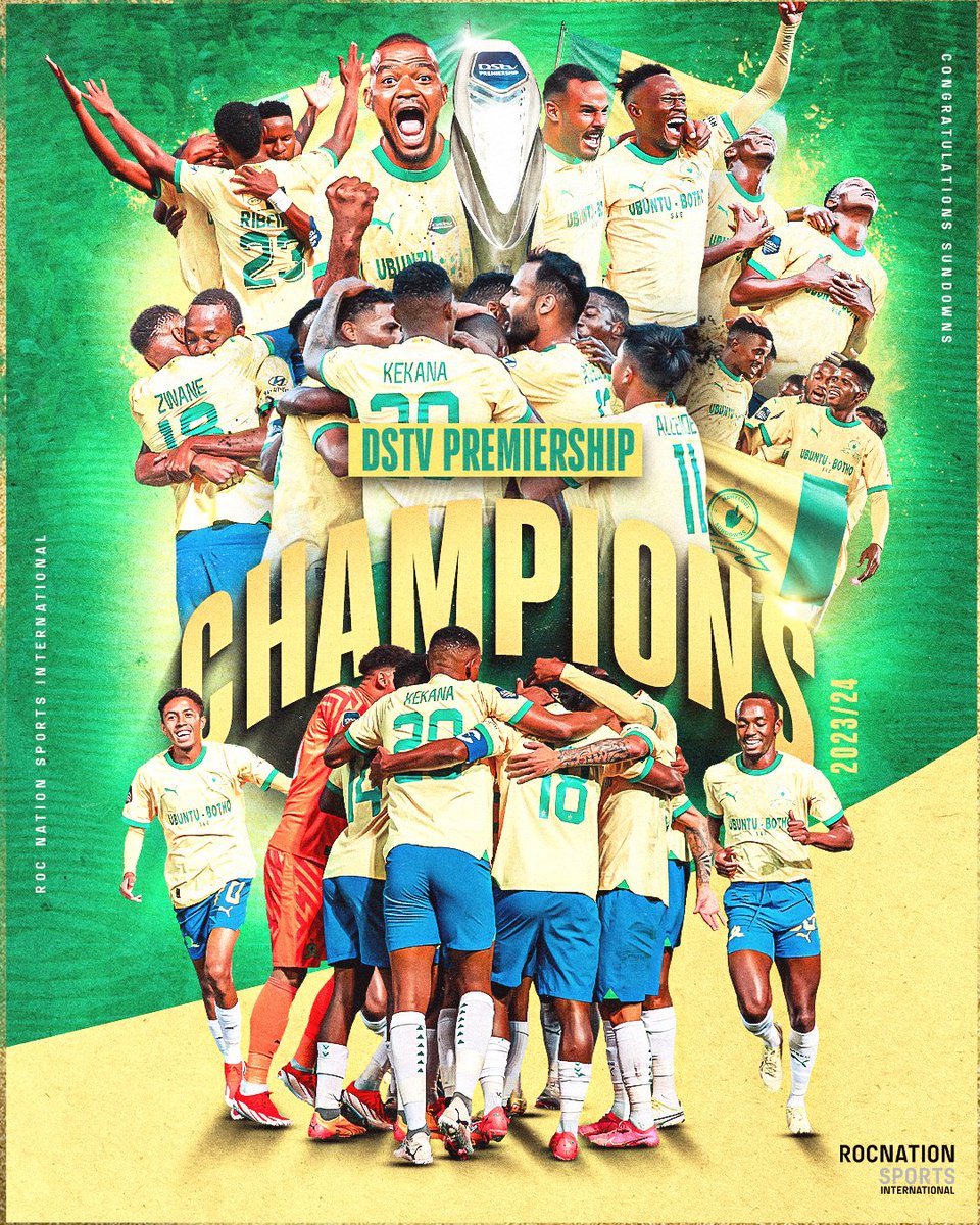 7 IN A ROW! 🏆🏆🏆🏆🏆🏆🏆 Congratulations to Mamelodi Sundowns on being crowned DStv Premiership champions once again 🔥 #Sundowns | #DStvPrem