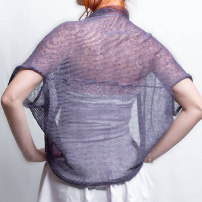 #Linen #Bolero #Wedding #Jacket #CoverUp #knit #NaturalLinen #Cardigan #handmade #Cape #Violet #wrap etsy.me/46ePxHx