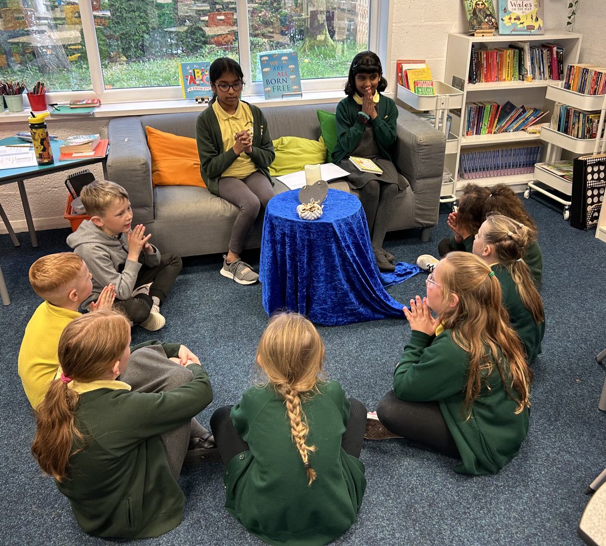 Members of the #MissionMinistry have been leading the lunchtime prayer group with members of Year 3. #PupilLedWorship