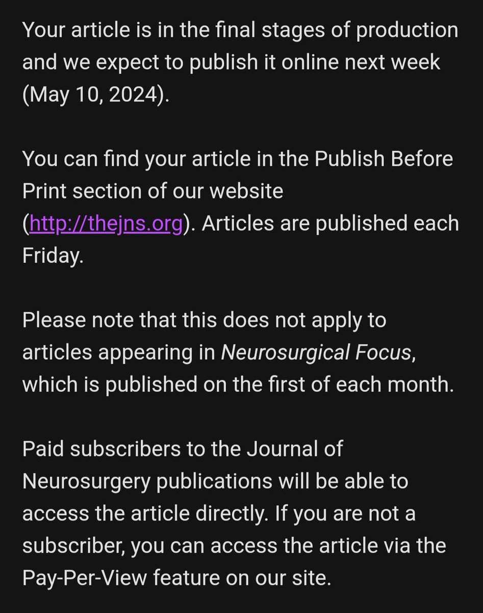 This is a funny way of saying, 'Your article will be published next week, but you can only access YOUR OWN article by paying us money.' @OpenAcademics @AcademicChatter