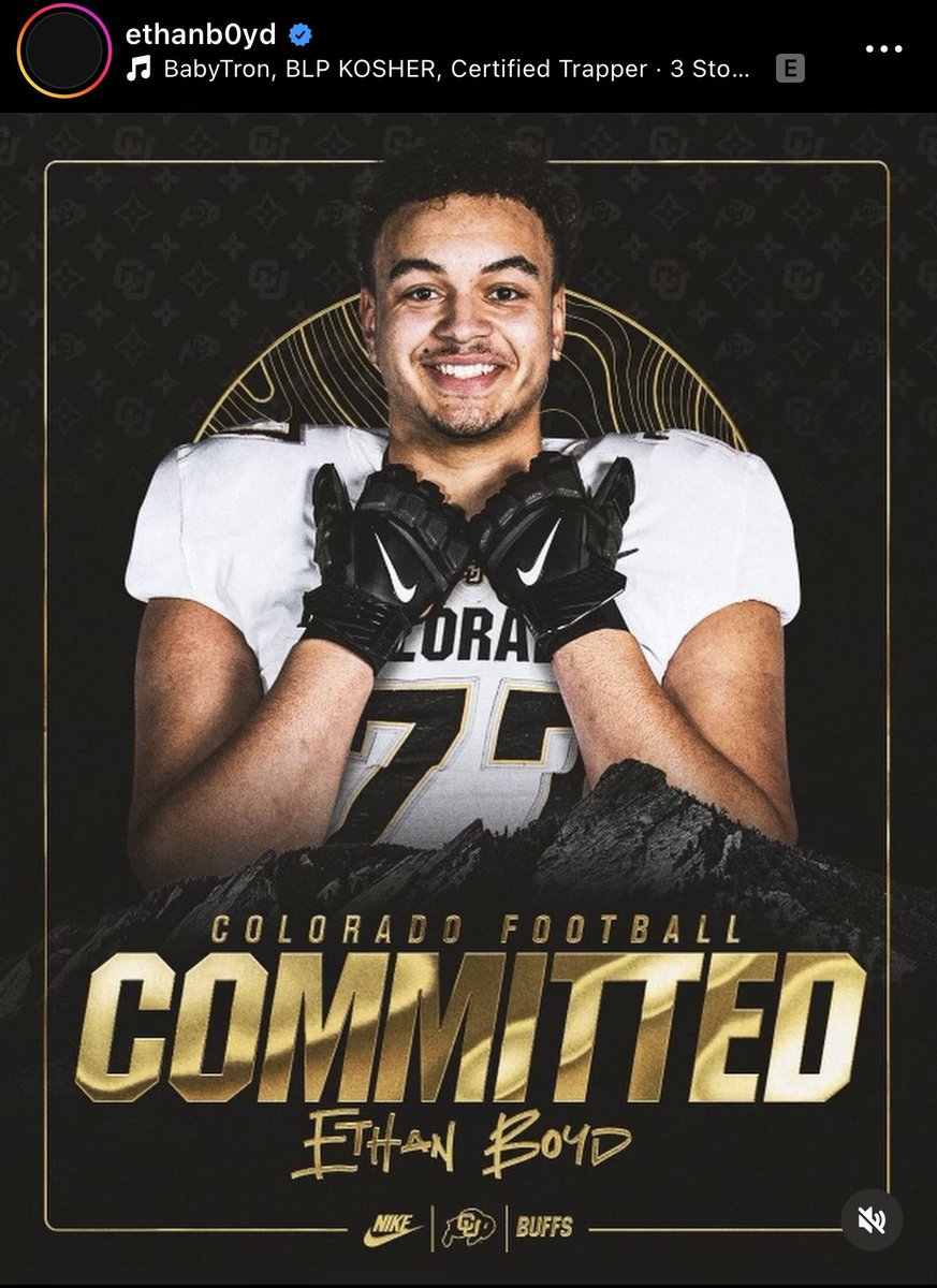 Former Michigan State OL Ethan Boyd has committed to Colorado, he announced on Instagram. Played primarily right tackle in East Lansing, listed at 6-foot-7, 320 pounds #CUBuffs