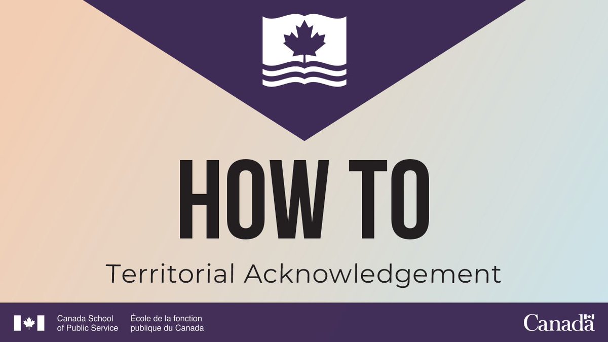 Take two minutes today to watch the Territorial Acknowledgement video. Learn when and how to apply this unifying ritual. 🎥csps-efpc.gc.ca/video/territor…